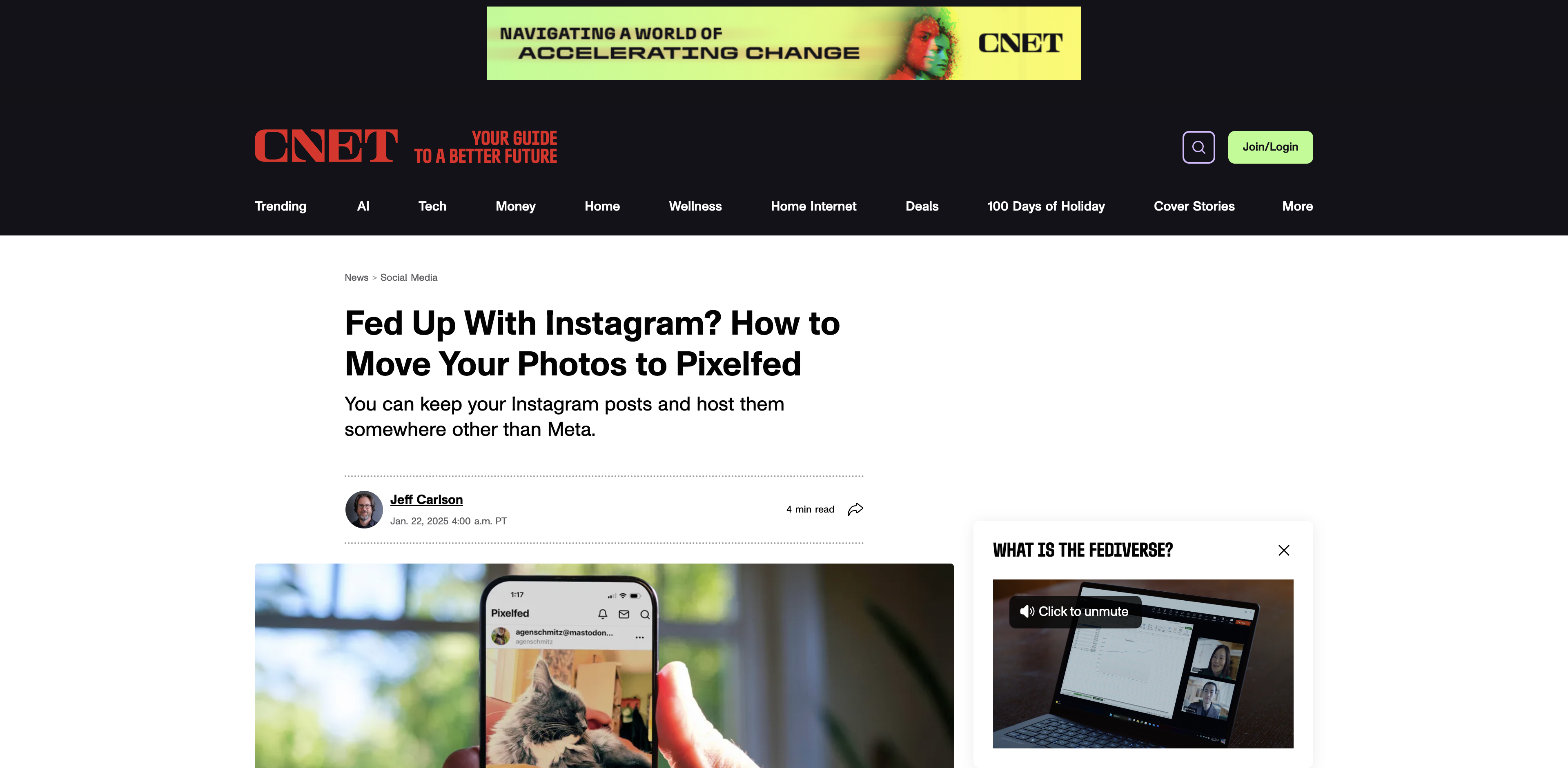 Screenshot of Fed Up With Instagram? How to Move Your Photos to Pixelfed - CNET