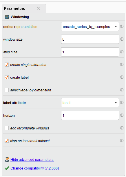 Optimization parameters